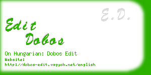 edit dobos business card